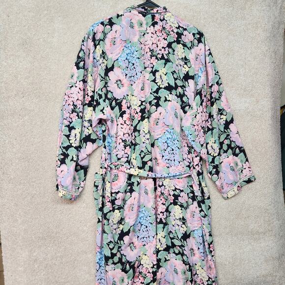 Vintage Gold Label 🏷 Victoria's Secret Floral Spring Robe Size Small - Picture 2 of 8